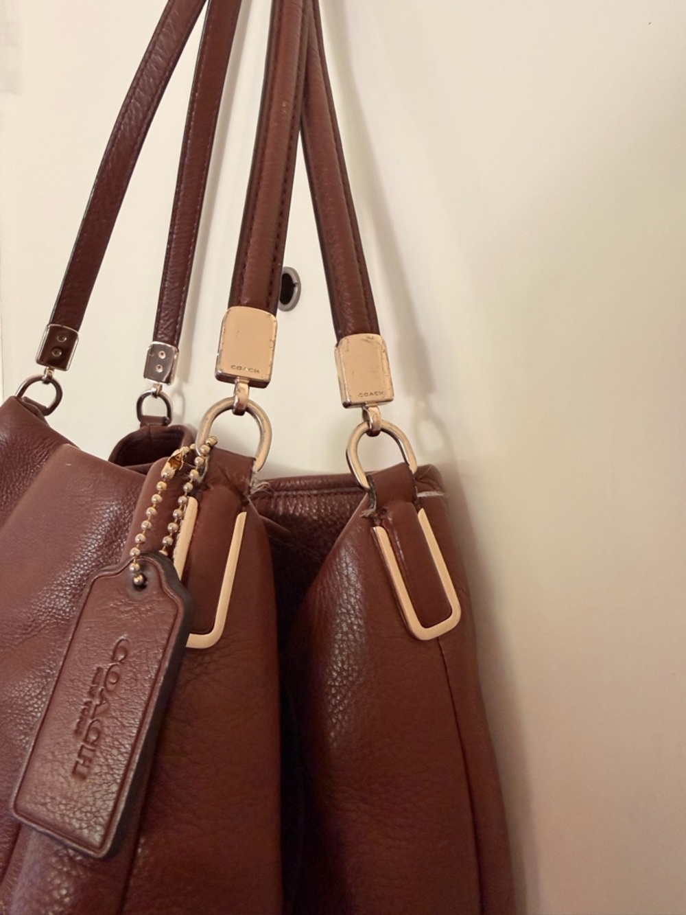 COACH Leather Shoulder Tote - Picture 4 of 14